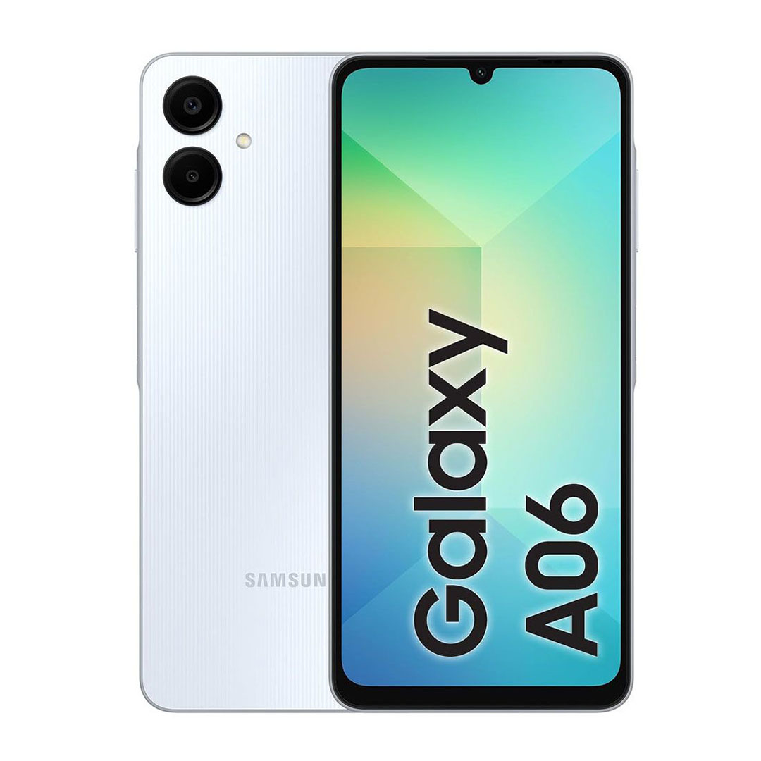 موبايل سامسونج A06 جالاكسي 4G بشريحتين - 4/128 GB - أزرق - شاحن هدية