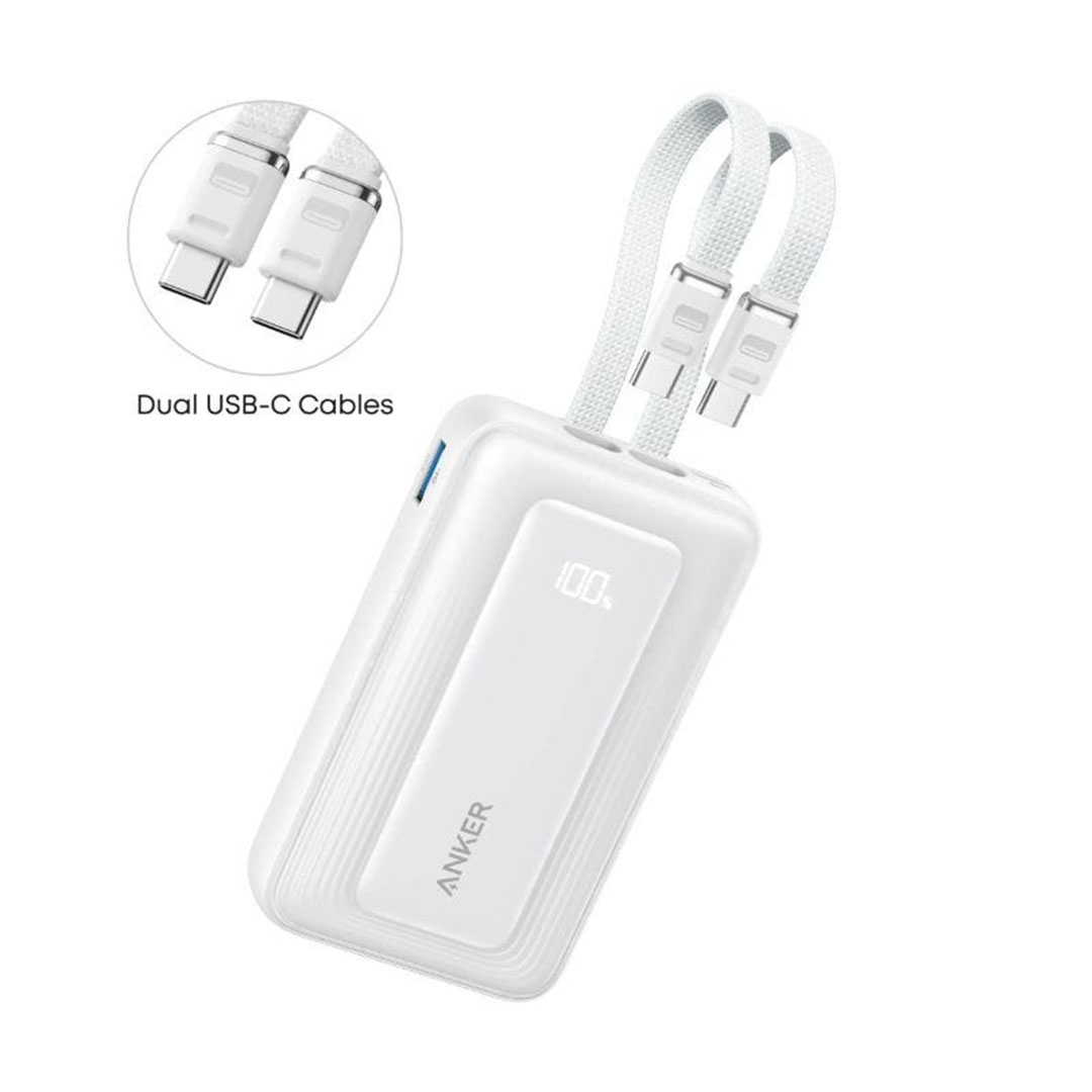 باور بانك سلكي انكر Zolo ديجيتال، 10000 مللي امبير، 4 منافذ - 35 وات - أبيض - A1680H22