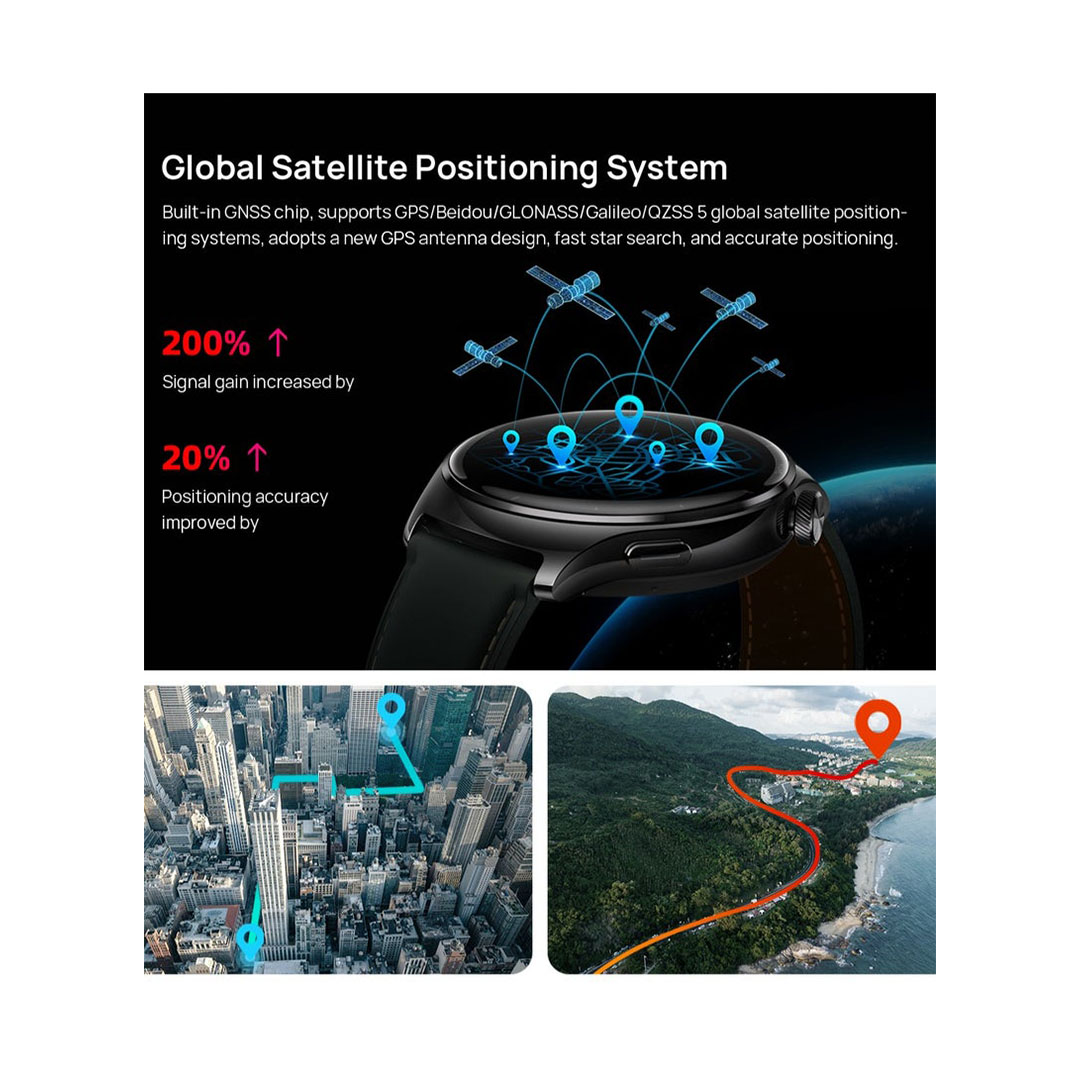 ساعة ميبرو الذكية جي اس اكتيف - شاشة اموليد ١.٣ بوصة - رمادي