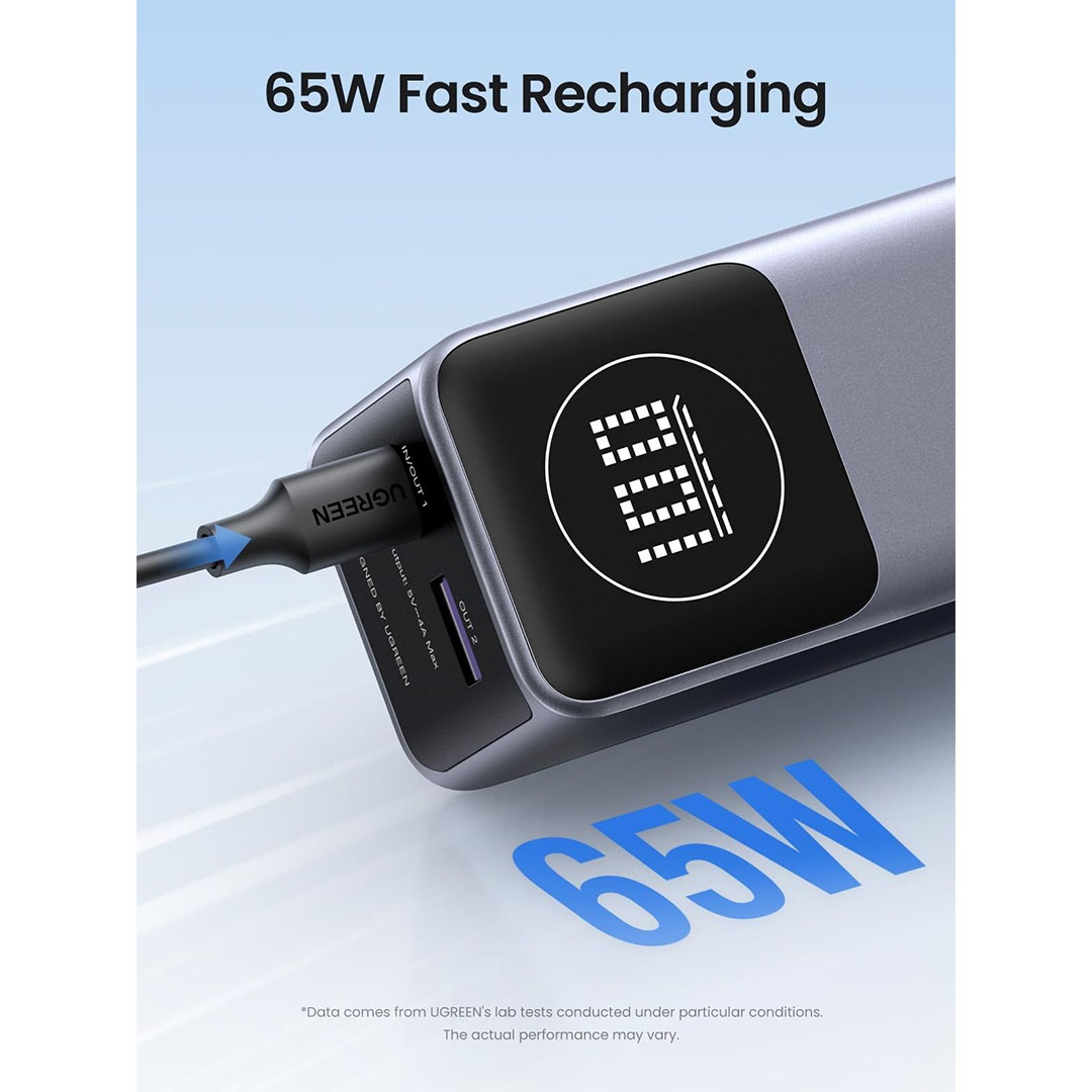 باور بانك يوجرين NEXODE - سعة 12000 مللي أمبير/ساعة - 100 واط - أسود - NEXODE-12K100W