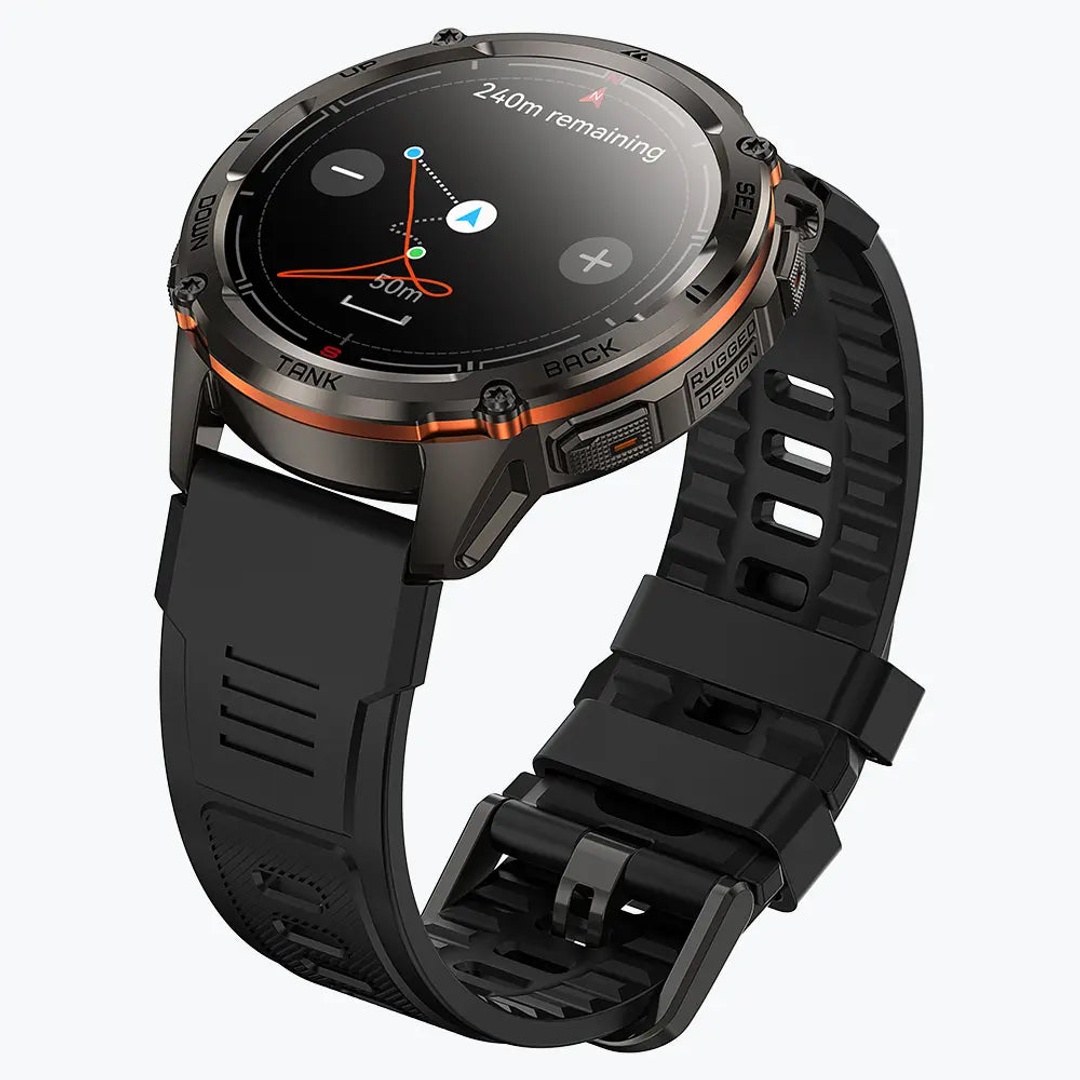 كوسبيت ساعة ذكية تانك T3 ألترا 2 - أموليد 1.43 بوصة - أسود