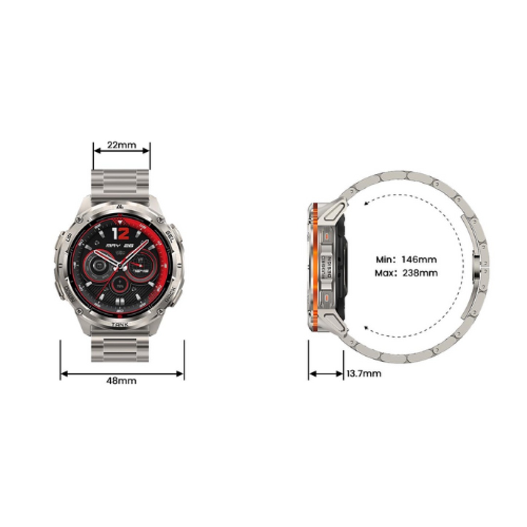 كوسبيت ساعة ذكية تانك T3 ألترا 2 SE - الإصدار المحدود - فضي