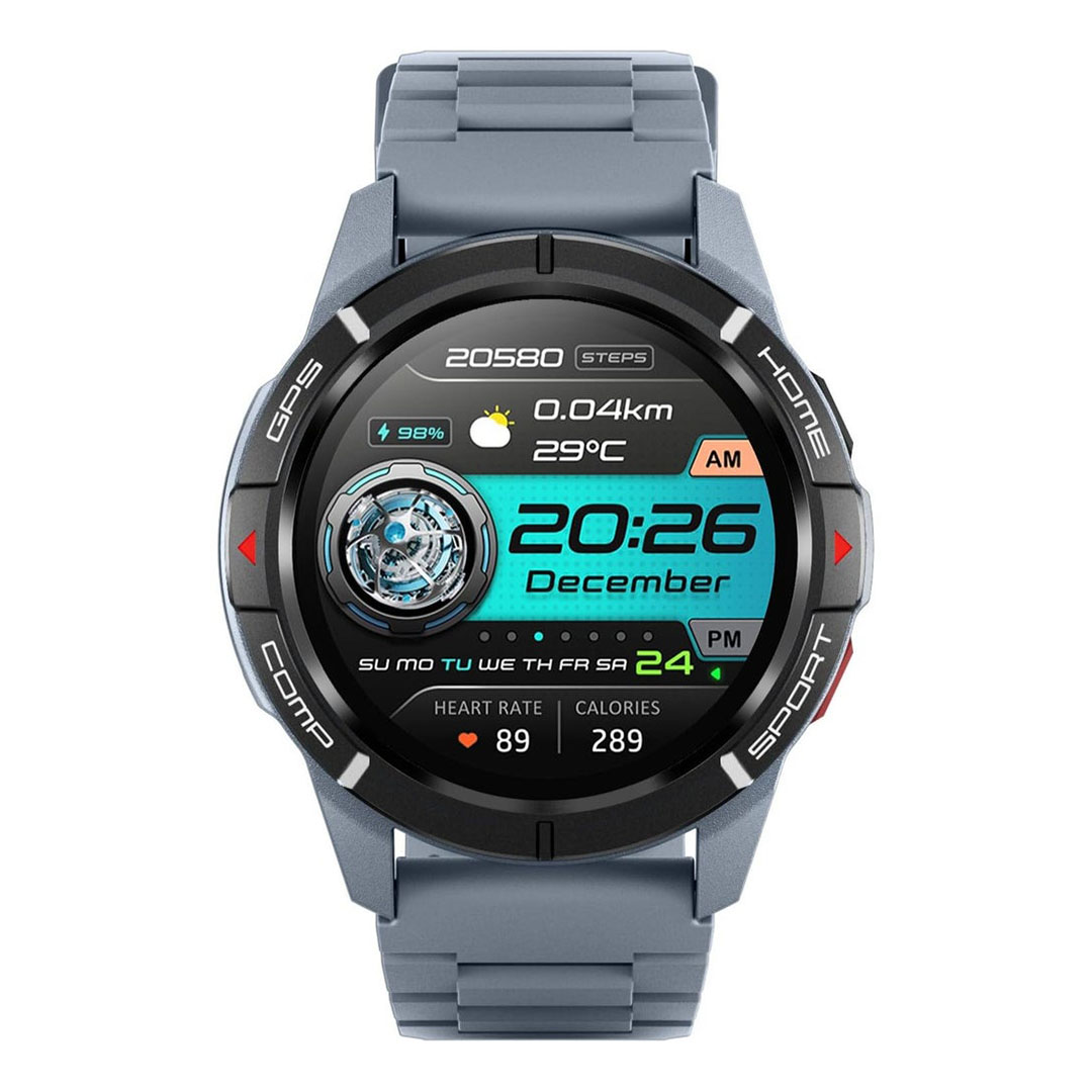 ساعة ميبرو الذكية جي اس اكتيف - شاشة اموليد ١.٣ بوصة - رمادي