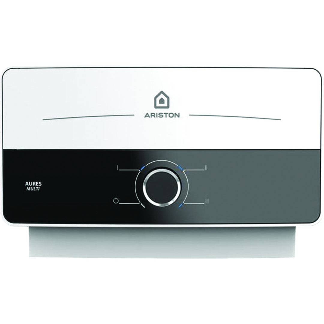 Ariston سخان مياة فوري - 7.7 كيلو وات - أسود/أبيض - AURESM7EU