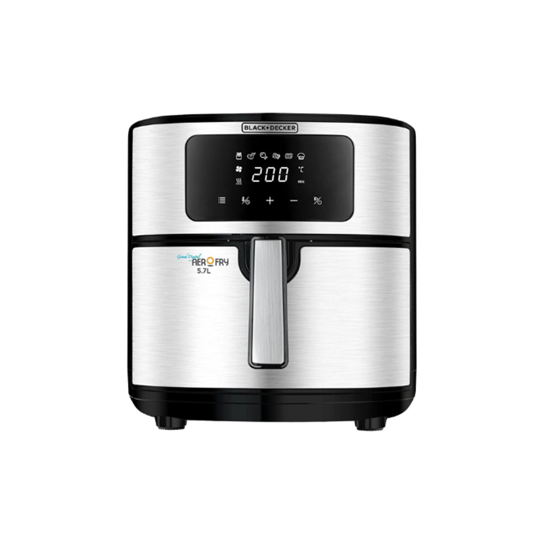  قلاية هوائية بلاك اند ديكر -  1500 وات - اسود/فضي - AF7257-B5