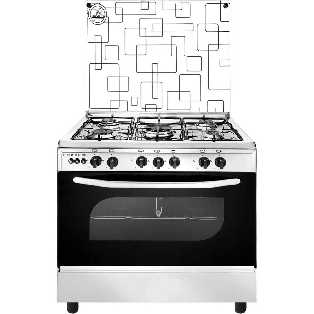 بوتاجاز تكنو فاير - 5 شعلة - استانلس ستيل - TF15SF