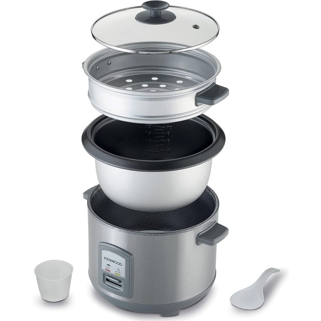 حلة ارز كهربائية كينوود - 2.8 لتر - 1000 وات - ستانلس ستيل - RCM71