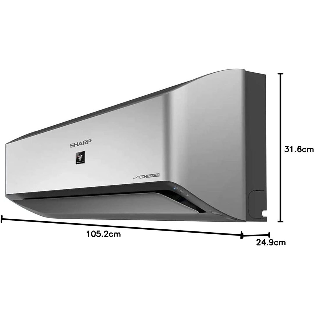 تكييف شارب سبليت إنفرتر - 2.25 حصان - بارد وساخن - بلازما كلاستر - فضي - AY-XP18YHES