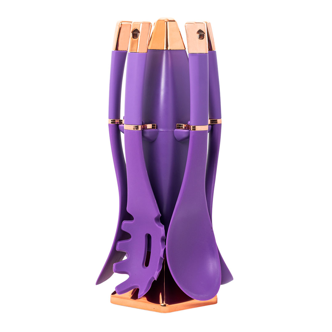 طقم توزيع سليكون - 6 قطع - موف