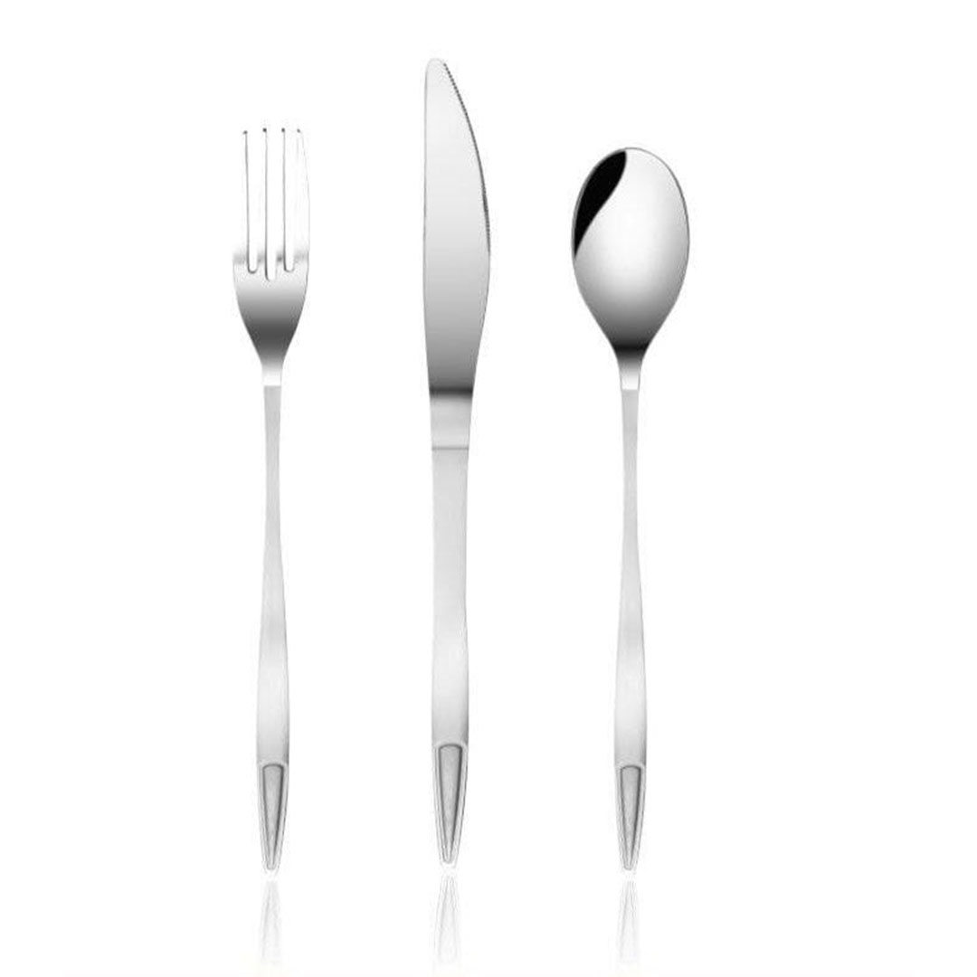 طقم شنطة جلد معالق سولنجن - 86 قطعة - فضي