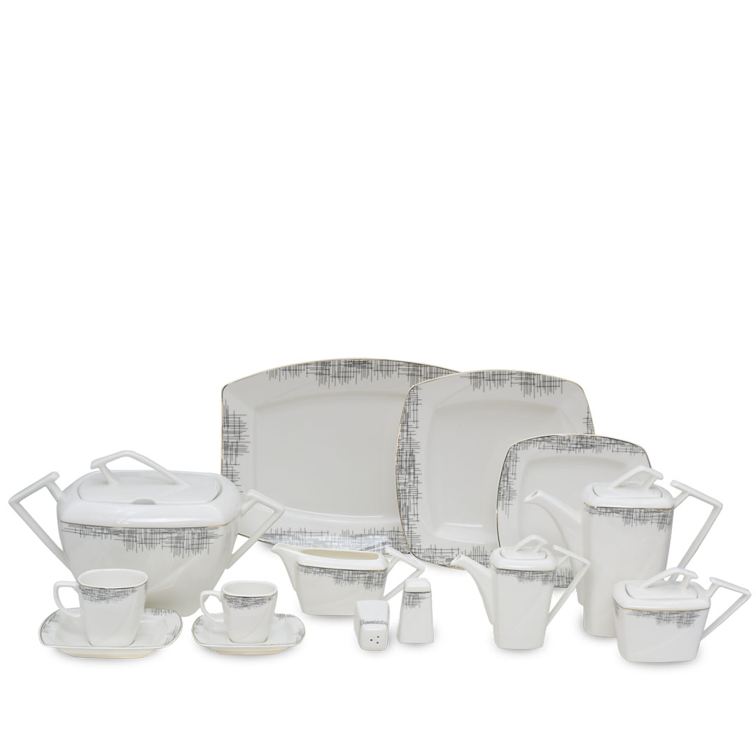 طقم صيني ماي كروس راك - 69 قطعة