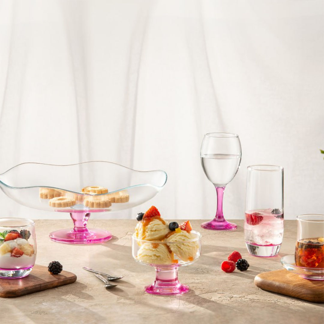 طقم فروت سلات اورجانيك - 37 قطعة - بينك