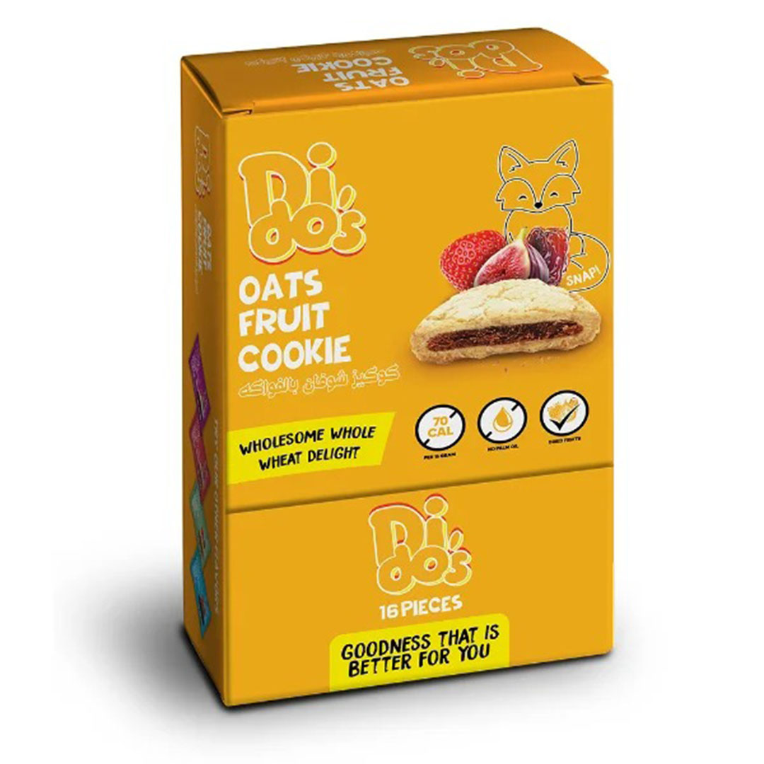 كوكيز شوفان محشو بالتمر تين مجفف و مربي الفراولة - 16 قطعة