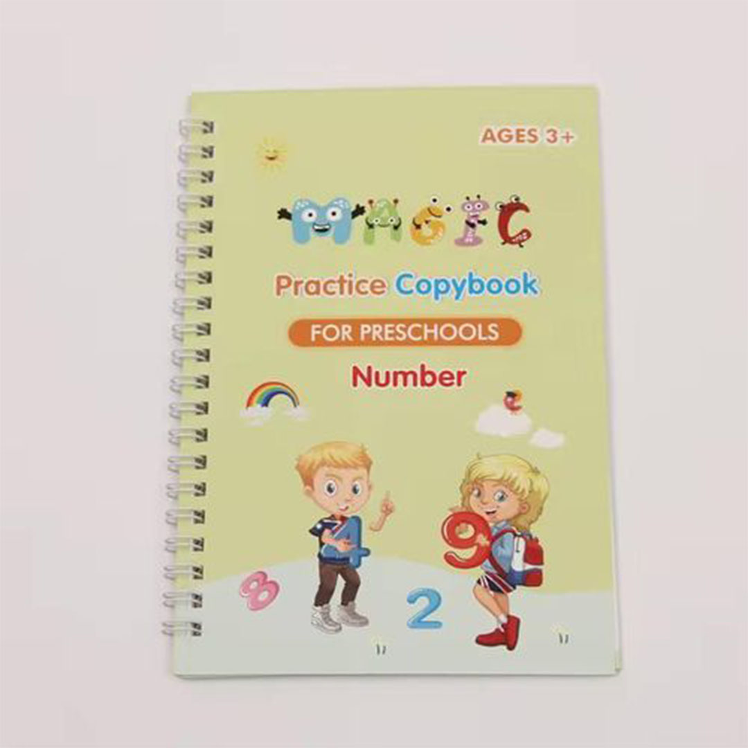 مجموعة كتب التدريب السحري للأطفال بالانجليزيه لتعلم الحروف و الأرقام و الحساب - 3 قطع