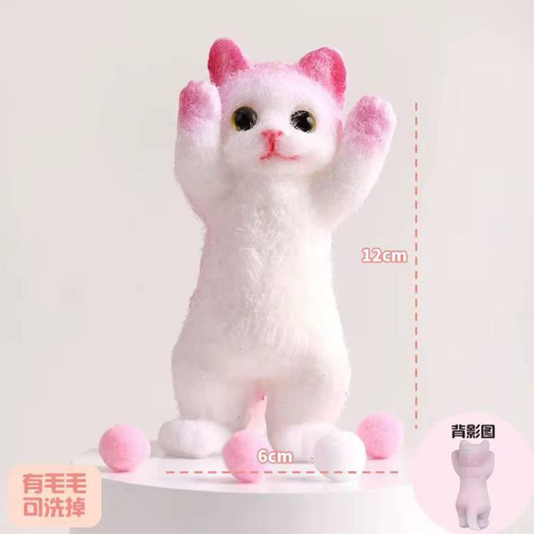 قطه سكويشي لينة 12 سم - بينك