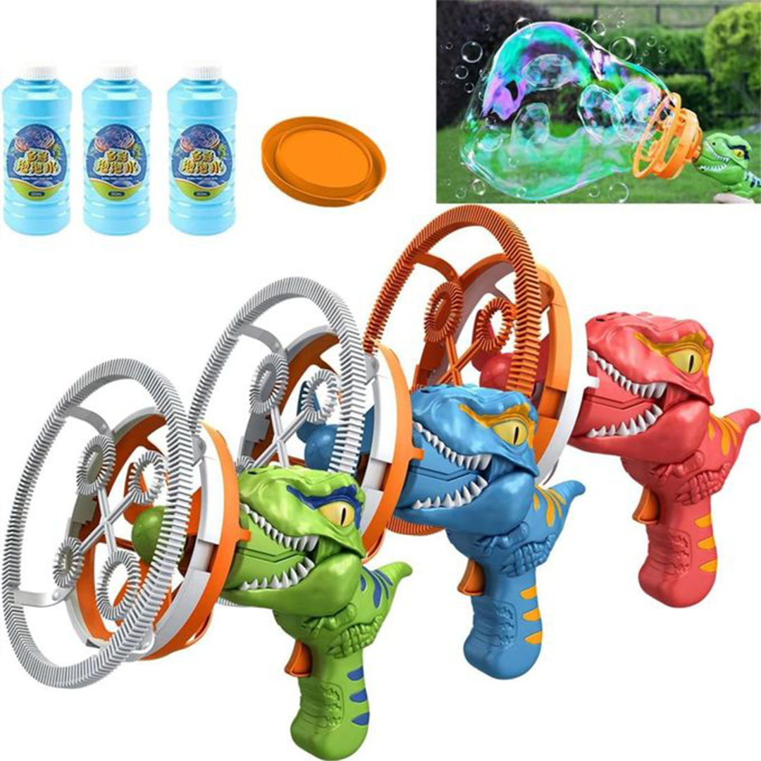 مسدس فقاعات ديناصور للأطفال – متعدد الألوان
