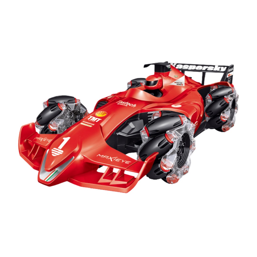 عربية لعبة تطلق دخان مع ريموت كنترول قابلة للشحن - أحمر