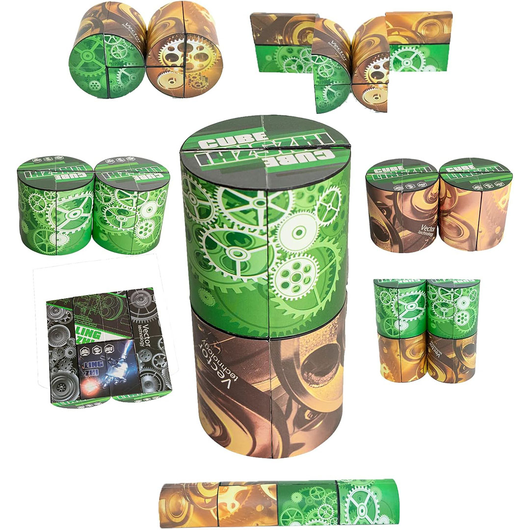 أسطوانة متغيرة الشكل لتخفيف القلق والتوتر - متعدد الألوان