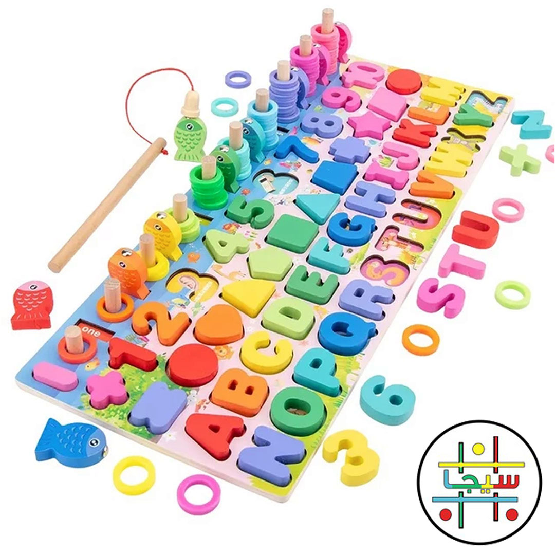 لعبة فرز وعد أشكال مونتيسوري خشبية للأطفال