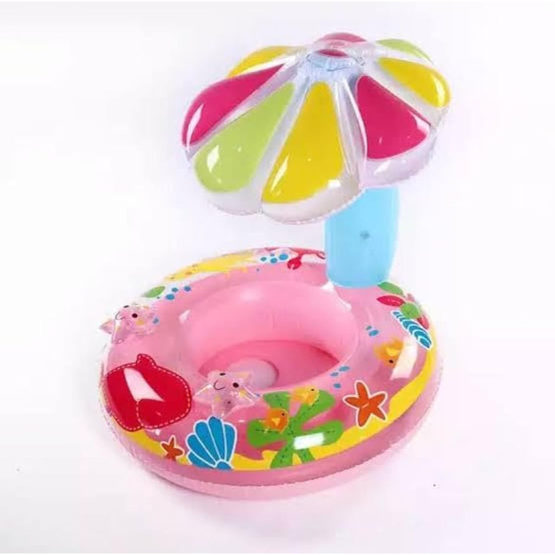 عوامة أطفال بشمسية - متعددة الالوان