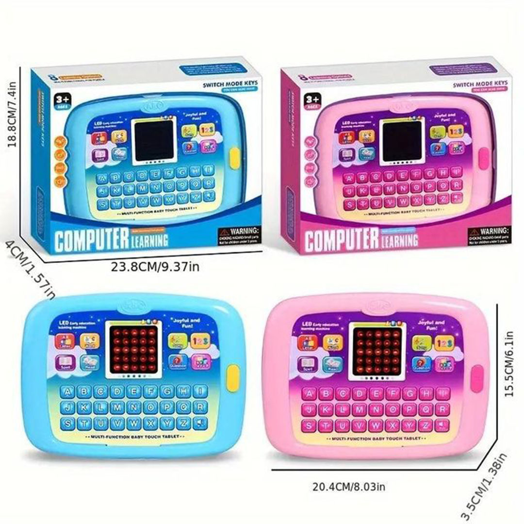 كمبيوتر تعلم للأطفال بالألوان والأصوات - أزرق