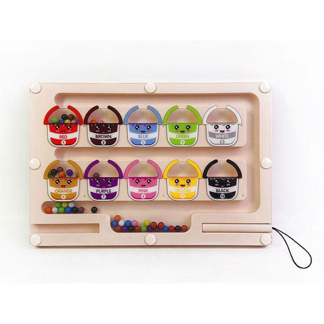 لعبة فرز الألوان بمغناطيس الخرز