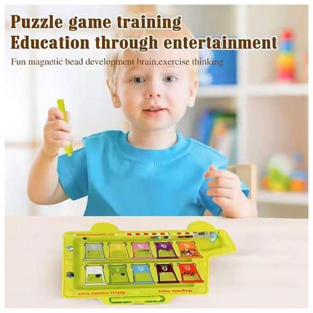 متاهة الخرز المغناطيسي – لعبة شاحنة النظافة