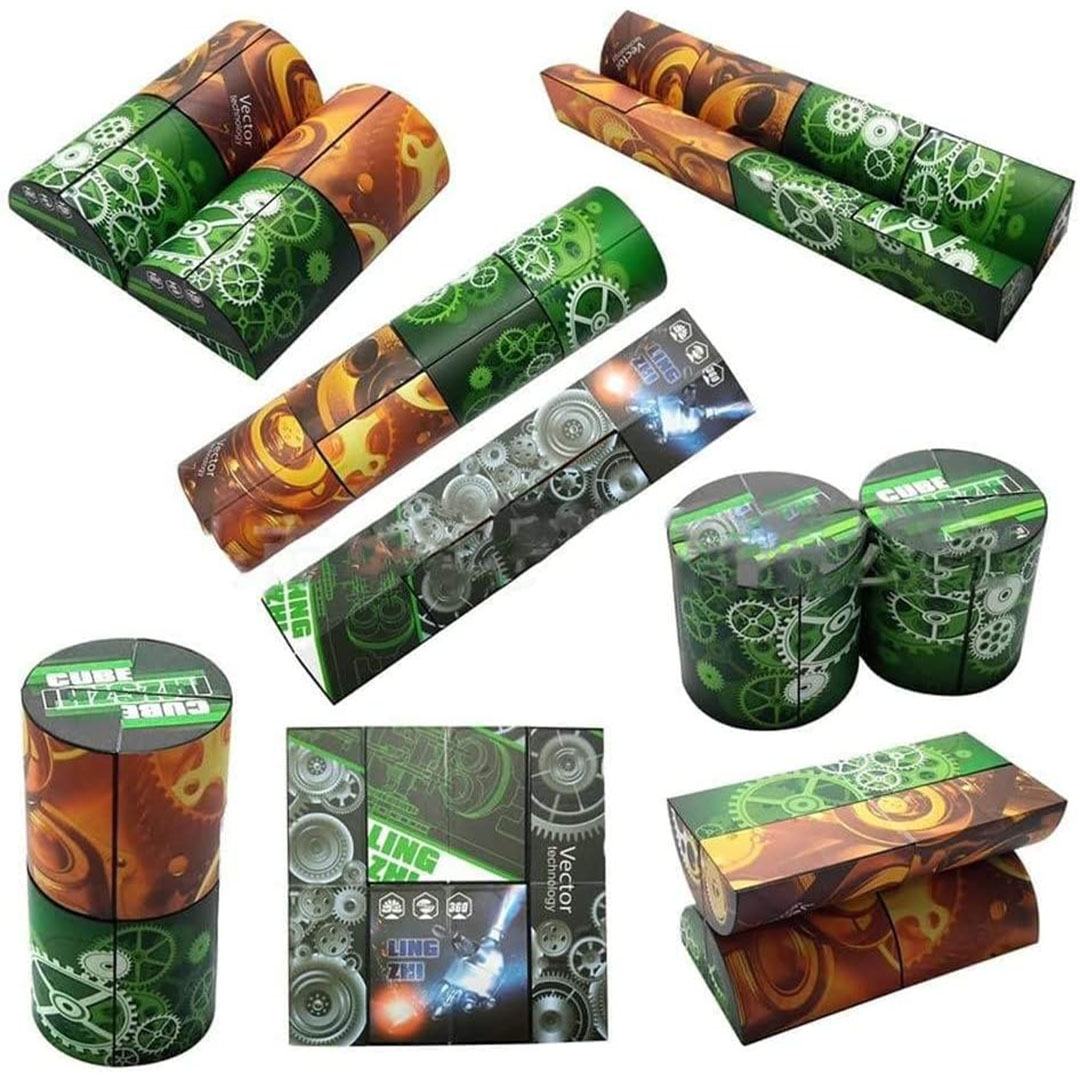 أسطوانة متغيرة الشكل لتخفيف القلق والتوتر - متعدد الألوان