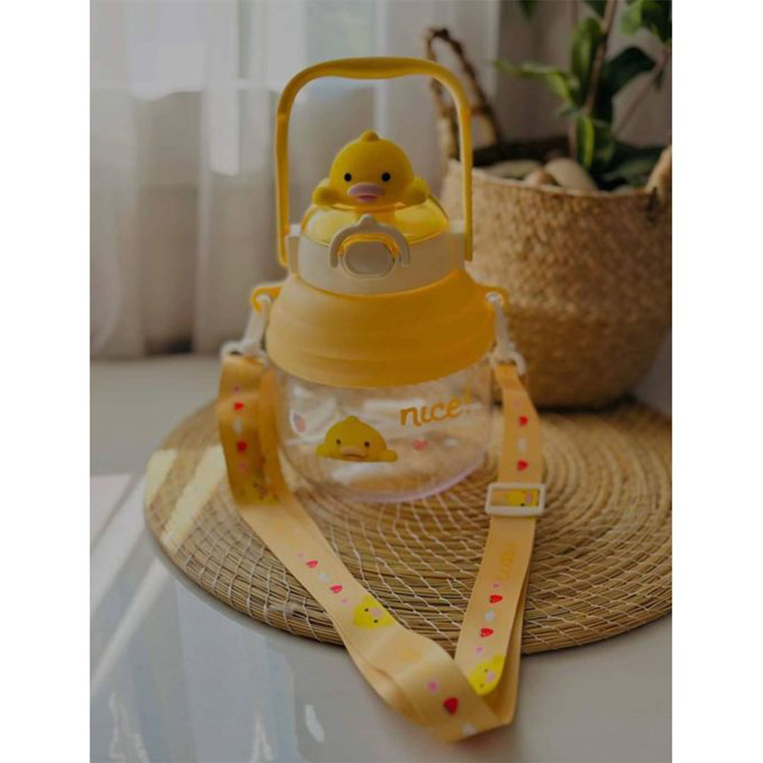 زمزمية أطفال علي شكل بطة - أصفر - 1360 مل