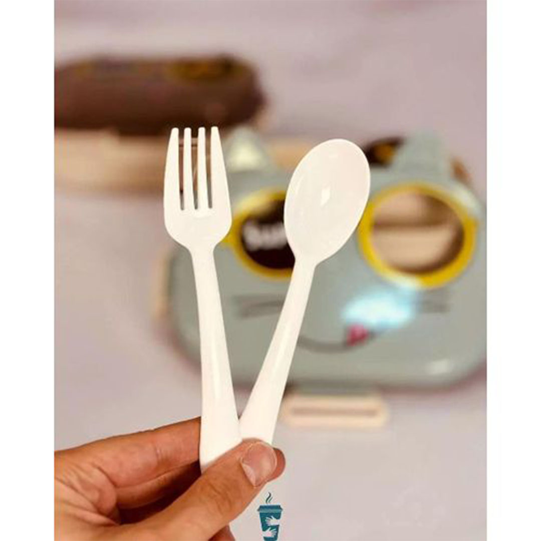 لانش بوكس للأطفال شكل قط - لبني - 1000 مل