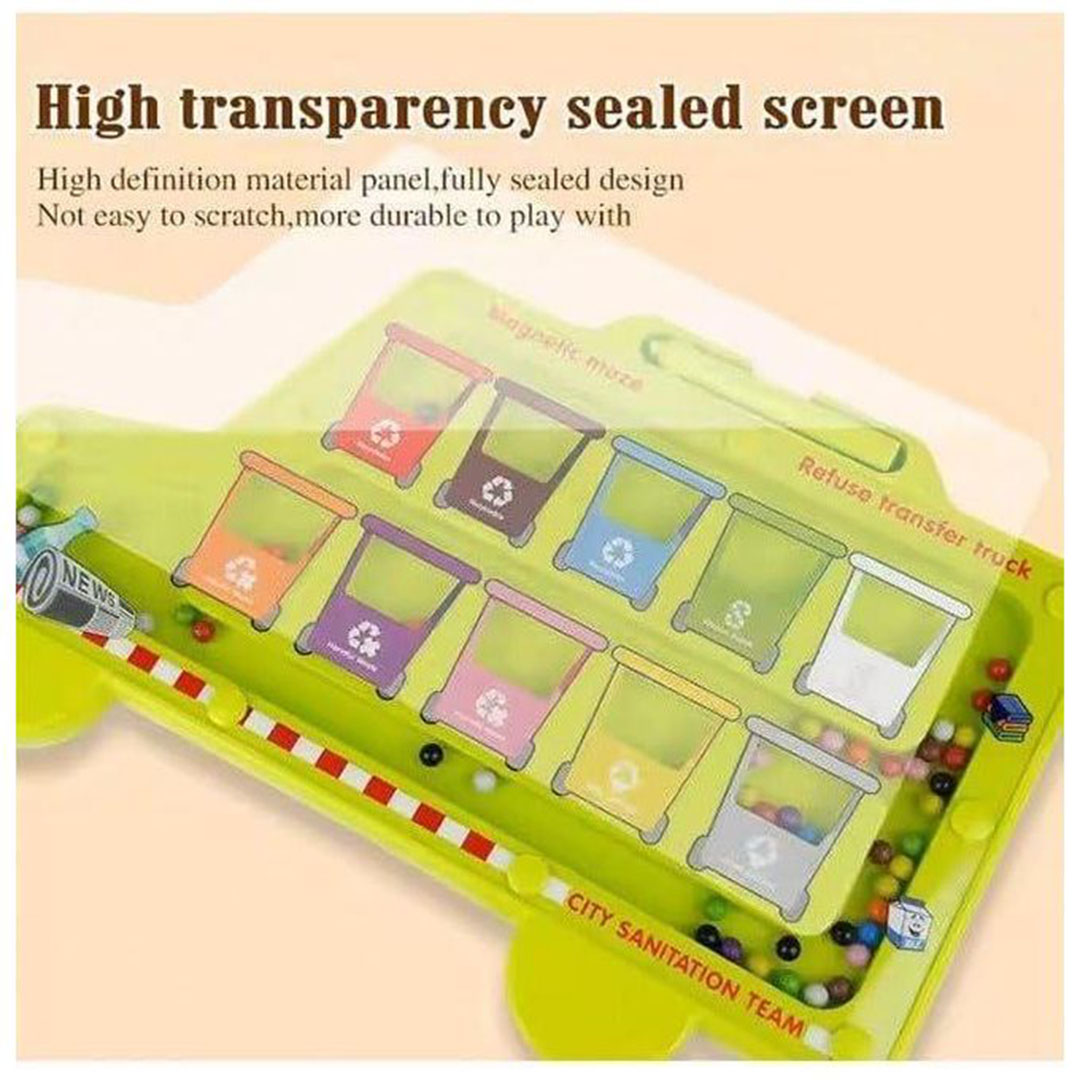 متاهة الخرز المغناطيسي – لعبة شاحنة النظافة