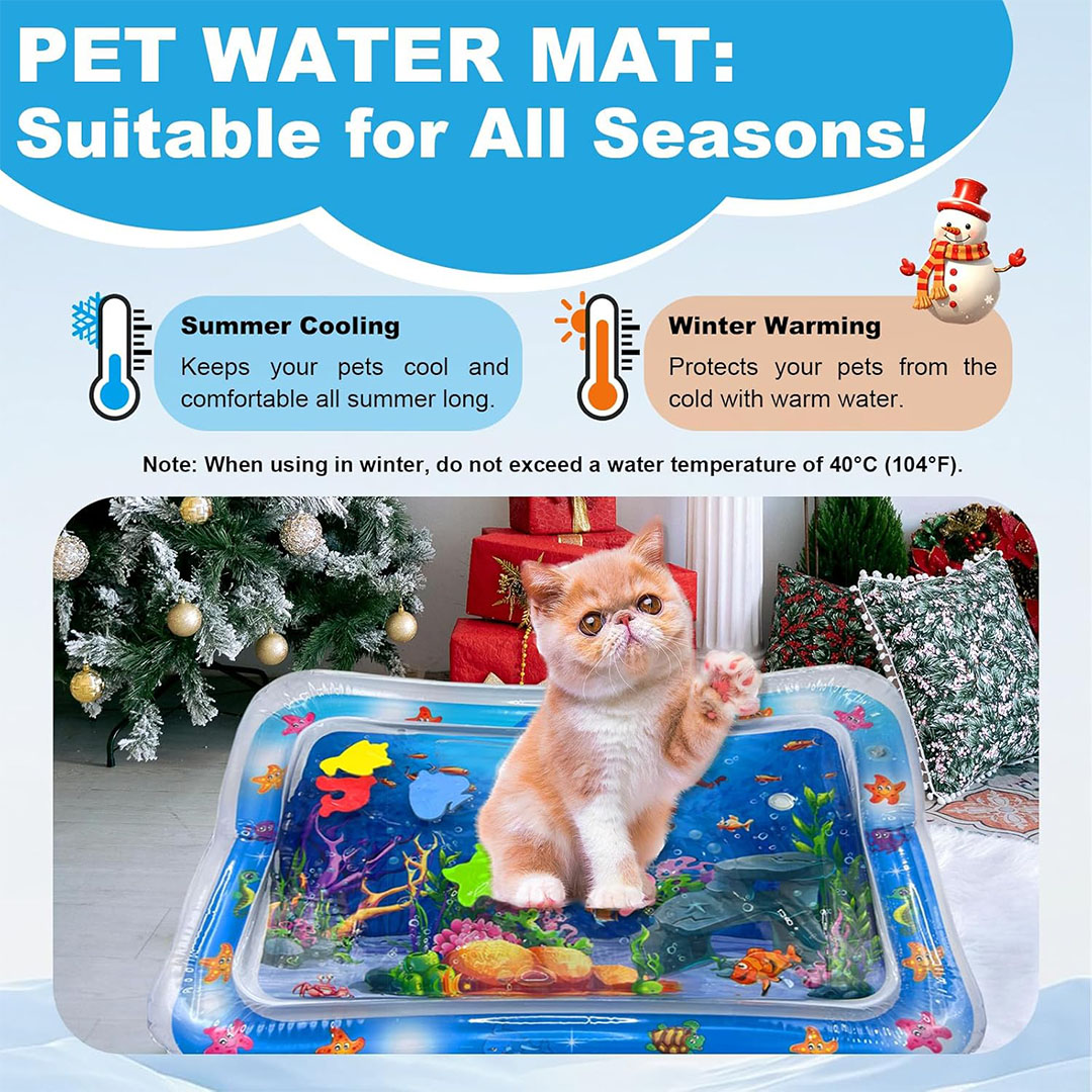 بساط تبريد للحيوانات الأليفة قابل للنفخ - متعدد الألوان