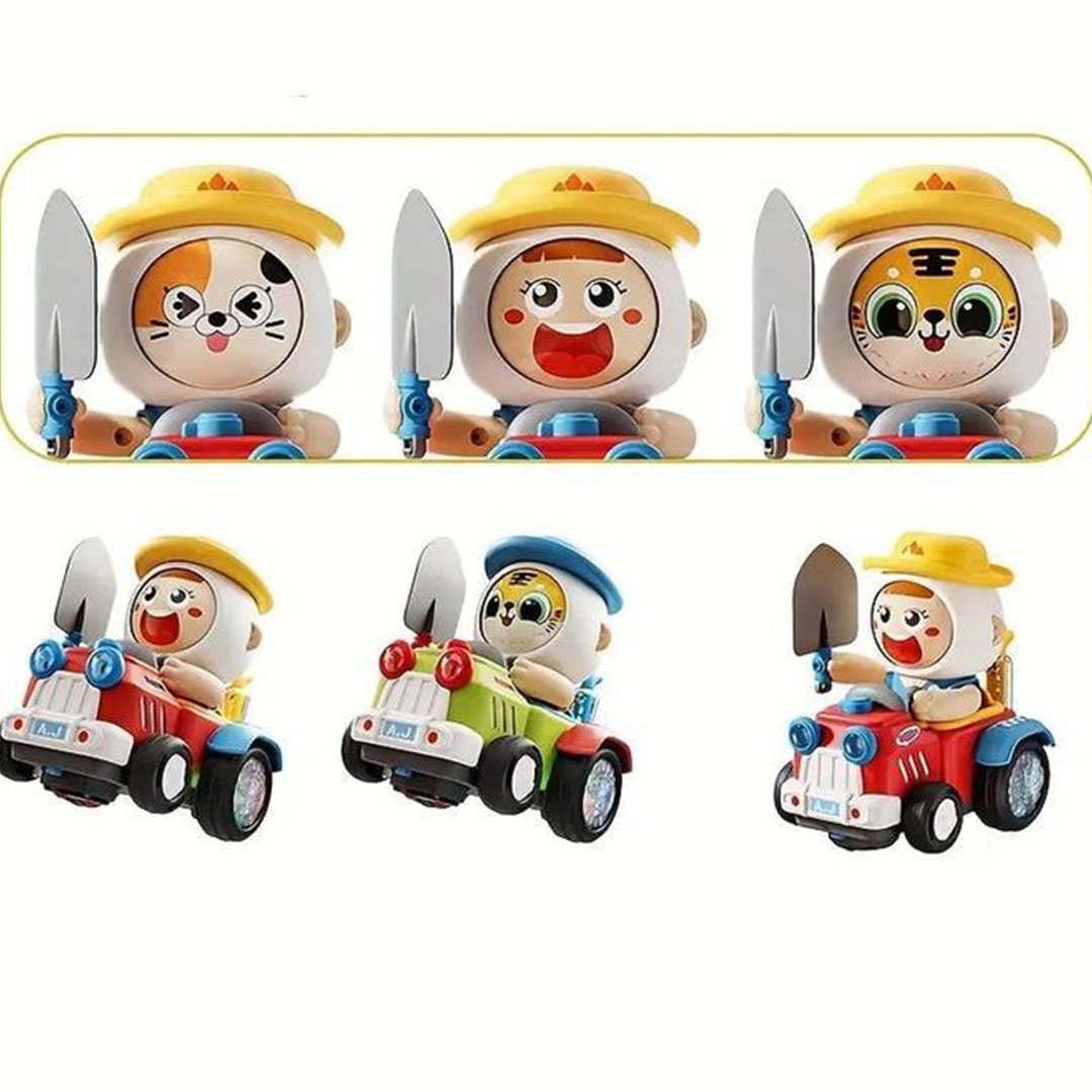 لعبة سيارة المزرعة متحركة بعجلات مضيئة