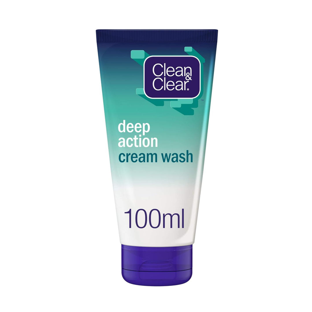 غسول كريمي للوجه تنظيف عميق كلين اند كلير - 100 مل