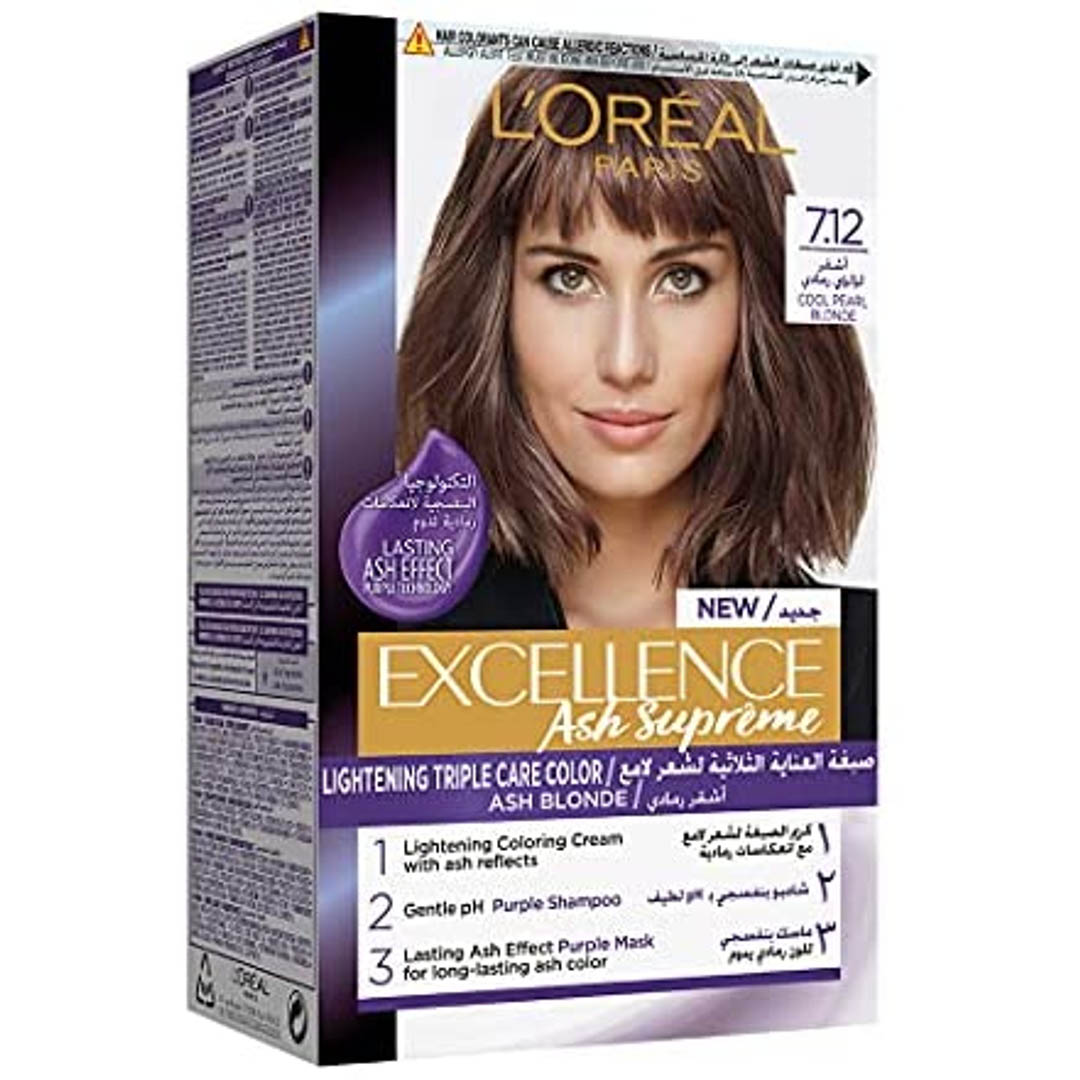 لوريال صبغة شعر اكسلنس - 7.12 اشقر لؤلؤي بارد
