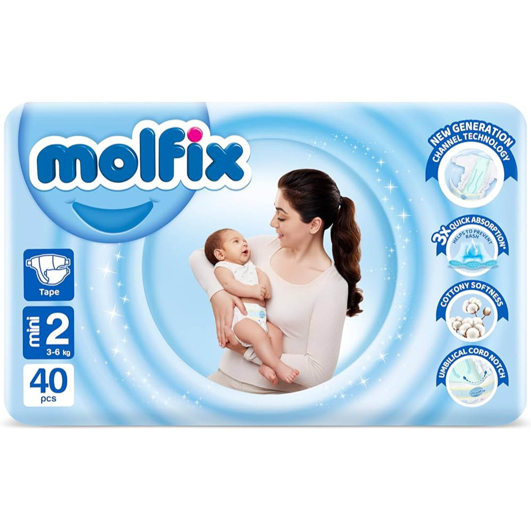 مولفيكس حفاضات بتقنية ثلاثية الابعاد للاطفال مقاس 2 - 40 قطعة