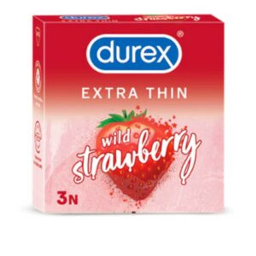 ديوركس كوندم رقيقة جدا فراولة - 3 قطع