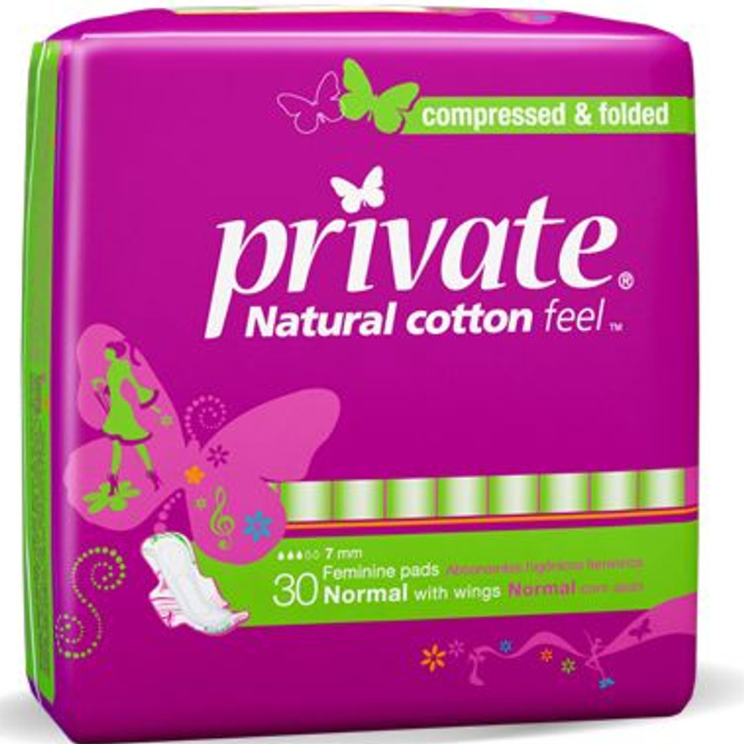 برايفت فوط صحية ماكسي سميكة بالأجنحة - 30 قطعة