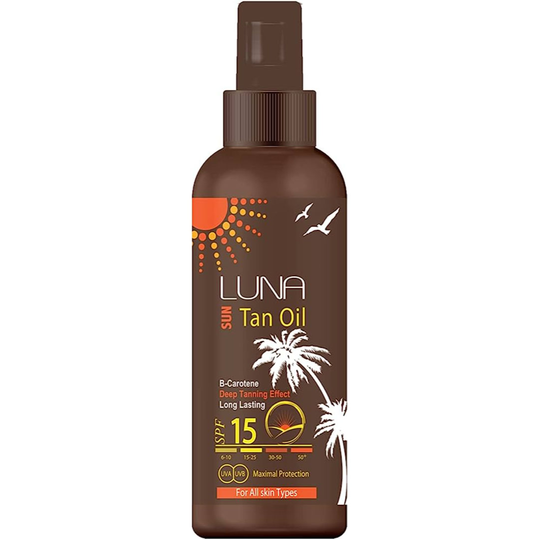 زيت التسمير SPF15 من لونا - 200 مل