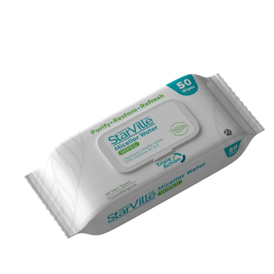 ستارفيل مناديل ميسيلار لإزالة المكياج - 50 منديل