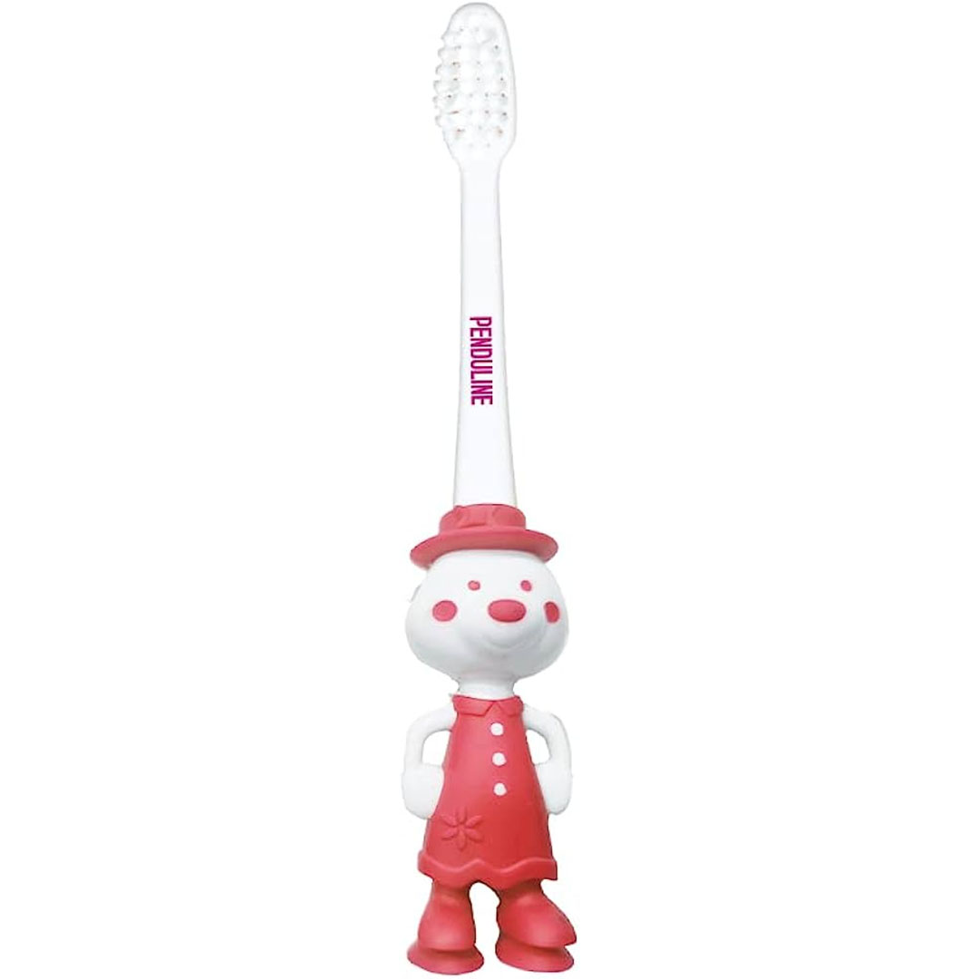 بندولين فرشاة أسنان أطفال - أحمر/أبيض
