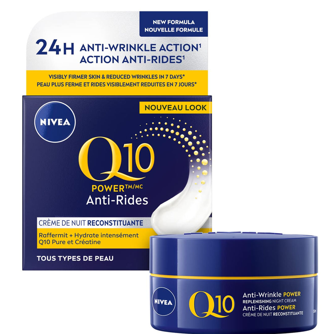 مرطب نيفيا Q10 بلس للعناية الليلية المضادة للتجاعيد - 50 مل