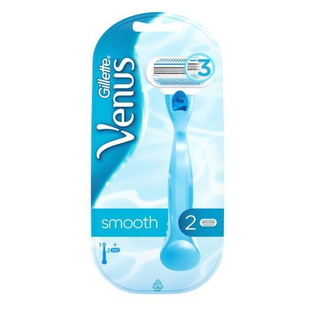 ماكينة حلاقة فينوس سموث الزرقاء جيليت + 2 شفره