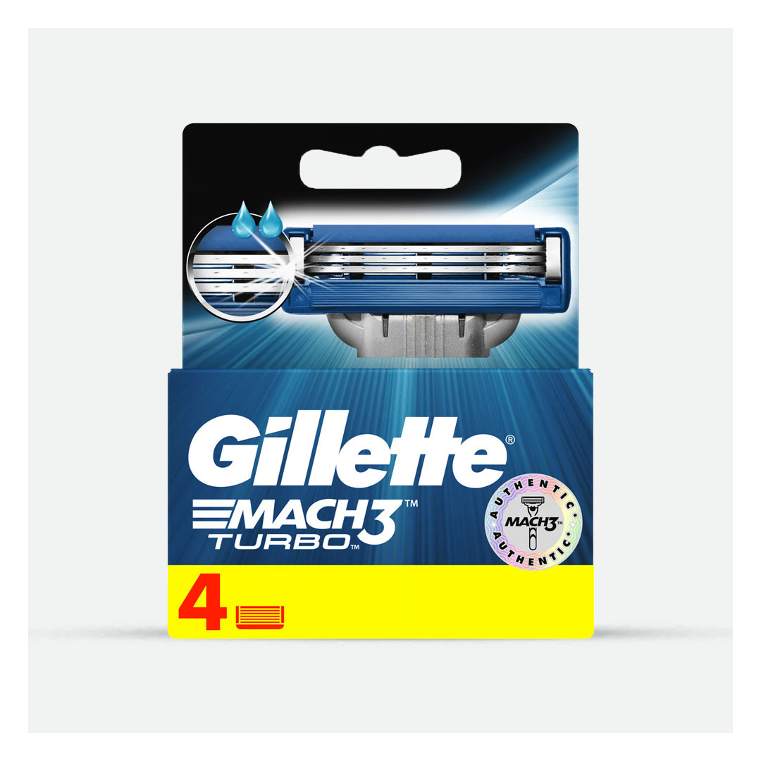 شفرات حلاقة ماك 3 تربو جيليت - 4 قطع