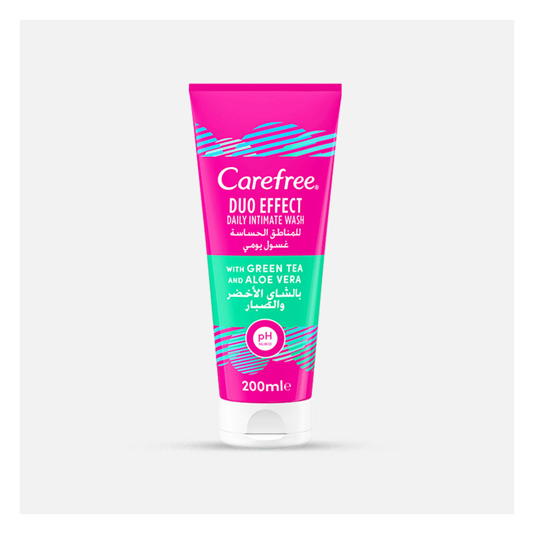 غسول يومي مزدوج المفعول كيرفري للمناطق الحساسة بخلاصة الشاي الأخضر والصبار - 200 مللي