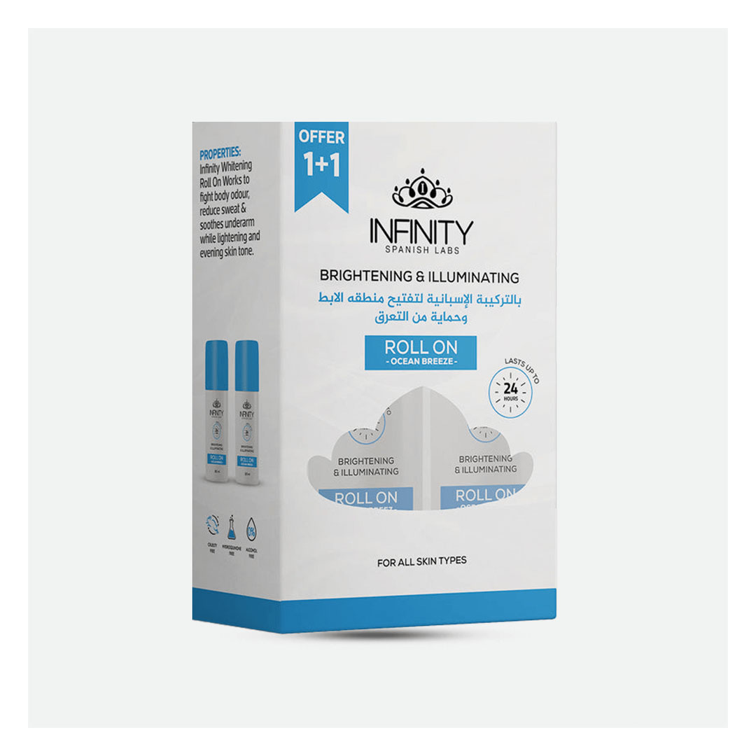 رول اون لتفتيح البشرة برائحة اوشن بريز 1+1 انفينيتي - 80 مللي