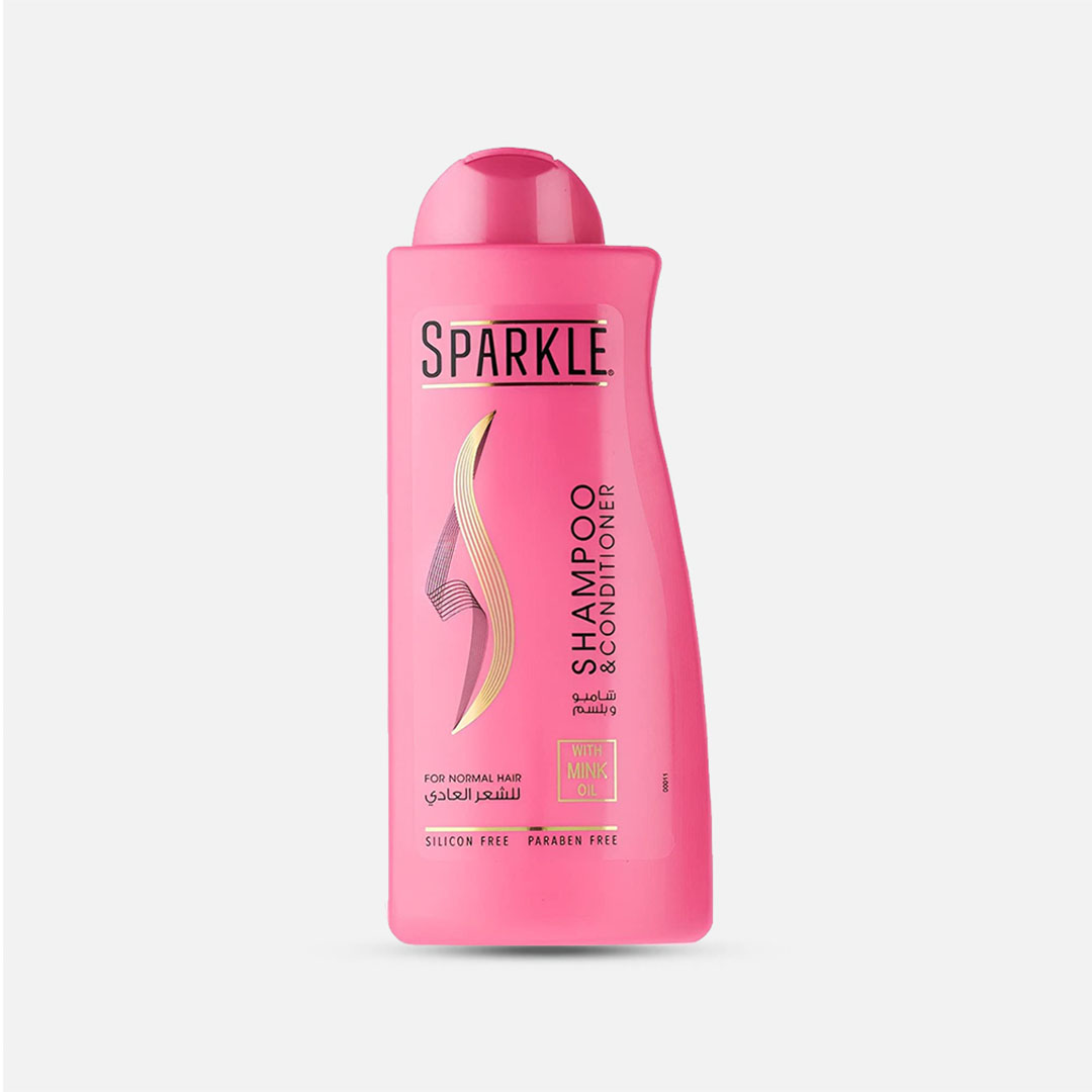 شامبو وبلسم غني بزيت المنك الطبيعي للشعر العادي سباركل - 350 مللي