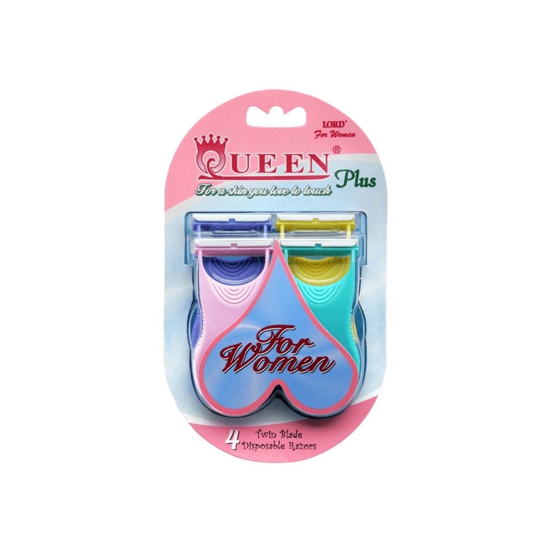 شفرات حلاقة كوين لورد شفرتين مع شريط مرطب - 4 ماكينة
