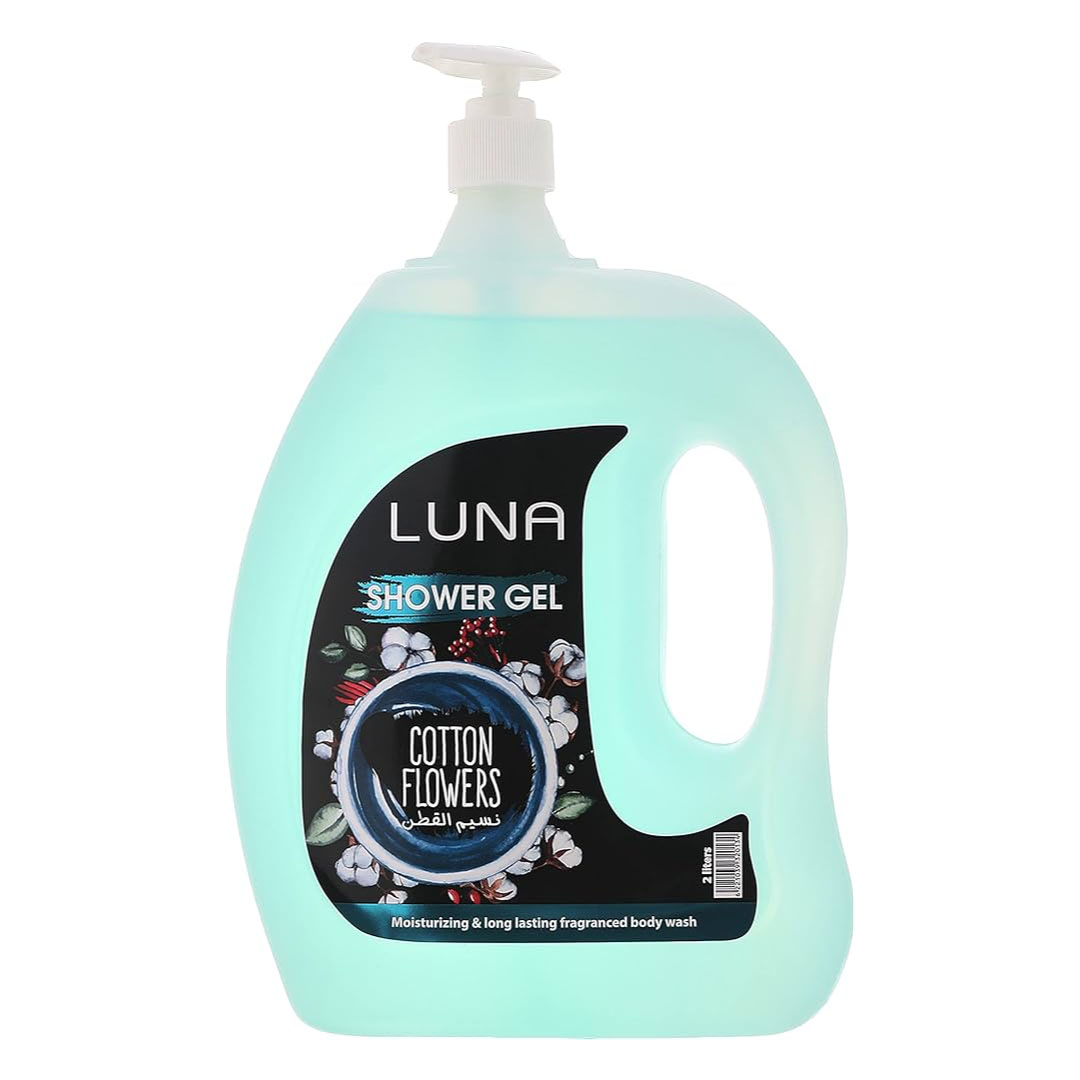 جل استحمام برائحة زهور القطن لونا - 2 لتر