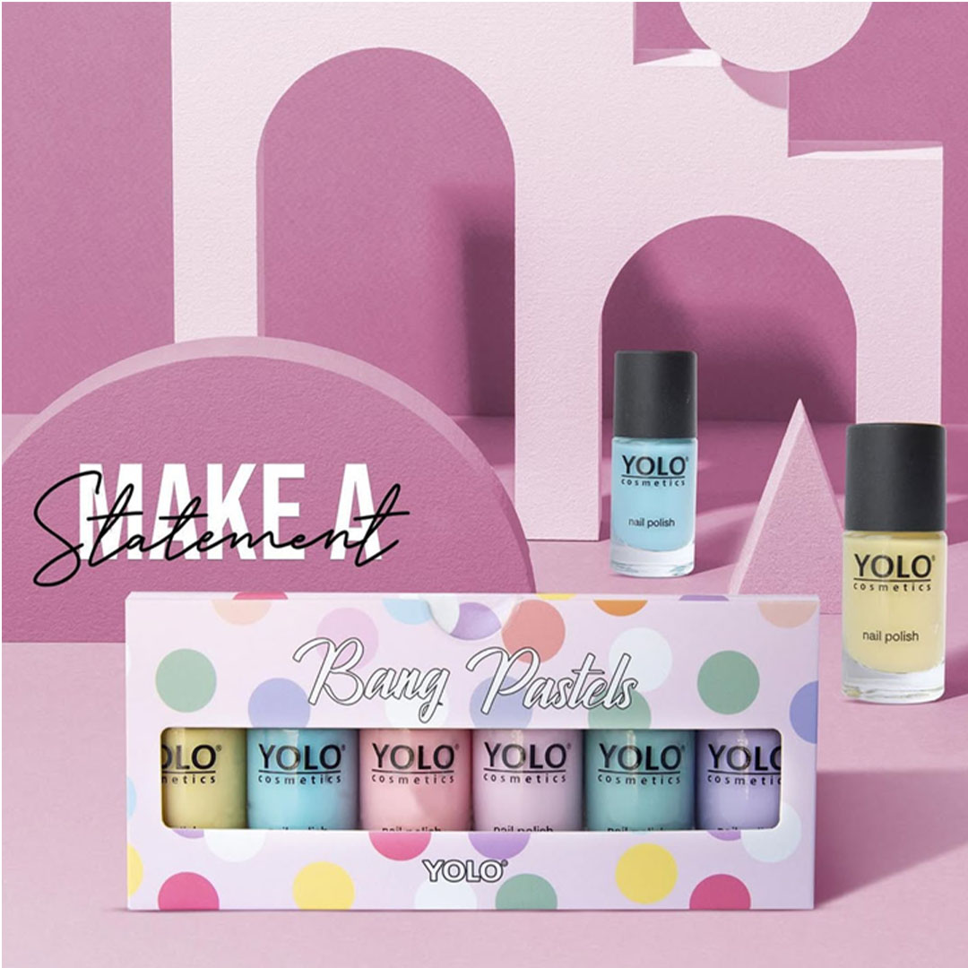 مجموعة طلاء الأظافر بانج باستيلس متعددة الألوان يولو - 6 قطع